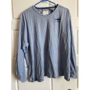 PD&C Alaska Shirt Sweatshirt Paper Denim Cloth Long Sleeve Men’s SZ XL Blue Bear
